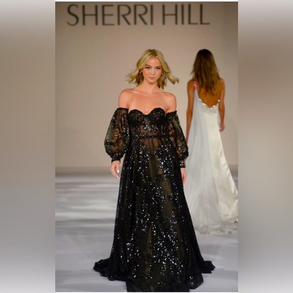 Sherri Hill Dresses & Skirts - Sherri Hill 55017 black/nude prom gown